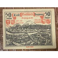 Нотгельд Австрия Зальцбург 50 геллеров 1920 год