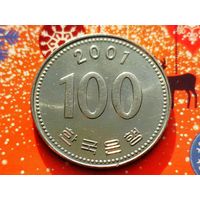 Южная Корея. 100 вон 2001.