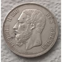 Бельгия 5 франков 1873
