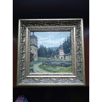 Украинский художник "Манявский скит" карттон масло