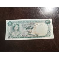 Багамские острова(Багамы) 1 доллар образца 1974 года AUNC p35a(2)