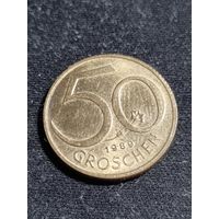 Австрия 50 грошей 1989