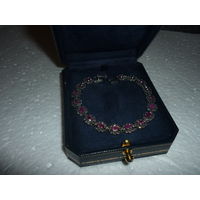 Браслет 925 С Натуральными Рубинами