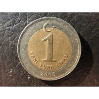 Турция. 1 лира.2005. С 20 копеек. Распродажа коллекции. Смотрите другие лоты.