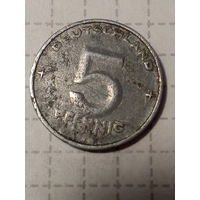 5 Пфеннигов ГДР 1952 год