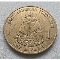 Восточные Карибы 1 Доллар, 1981 5-3-5
