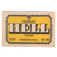 Этикетка пива Hell Германия П792