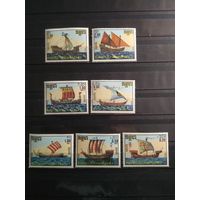 Камбоджа 1986 г. Корабли.