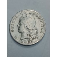 Аргентина 20 сентаво 1909 года .