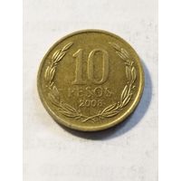 Чили 10 песо 2008