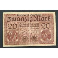 1918 год Германия 20 марок