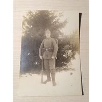 Почтовая карточка, фотография с военнослужащим до 1917 года, размер 14*9 см.