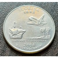 США 1/4  доллара, 2004 Квотер штата Флорида   D   ( 1-5-7 )