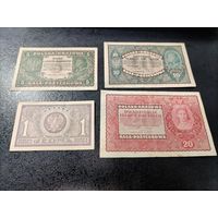 Банкноты, боны, купюры, деньги, марки Польша 1919 лот с 1 рубля