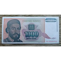 Werty71 ЮГОСЛАВИЯ 1000 ДИНАР 1994 UNC банкнота