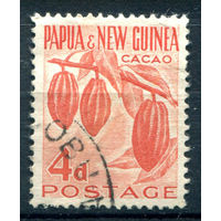 Британские колонии - Папуа Новая Гвинея - 1952/60г. - ландшафты, виды, местные мотивы, 4 P - 1 марка - гашёная [Mi 8]. #3-WB-90-A-1