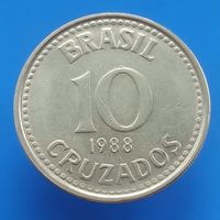 Бразилия 10 крузадо 1988
