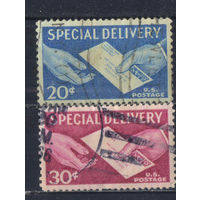 США Экспресс почта 1954 Передача письма Полная #682-3