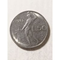 Италия 50 лир 1983