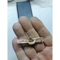 Застежка на галстук золотая старинная