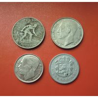 Лот из 4-х монет Люксембурга (1952 - 1990)