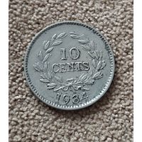Саравак 10 центов 1934 Чарльз Вайнер Брук