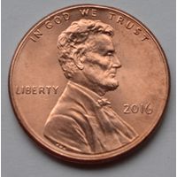 США, 1 цент  2016 г.