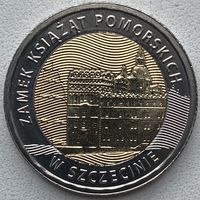 Польша 5 злотых 2016 г. Замок в Щецине
