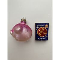 Елочная игрушка. Свинка.
