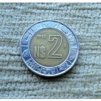 Werty71 Мексика 2 новых песо 1992 биметалл