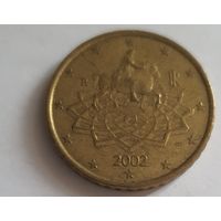 Италия 2002 50 евроцентов