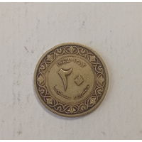 Алжир 20 сантимов 1964 год