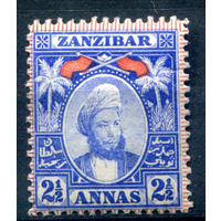Британские колонии - Султанат Занзибар - 1898г. - султан Хамад ибн Тувайни, 2 1/2 A - 1 марка - MH [Mi 44]. #4-B5-122-A-1