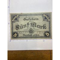 Германия нотгельд 5 марок 1919 г.- Нойштадт - 2001