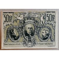 Германия 50 пфеннигов 1921 г Зондерсхаузен (Sondershausen)1214.4a, UNC, литера "А"