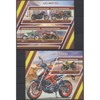 ЦАР 2017 Мотоциклы BL+KB   MNH