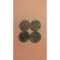 Кипр, 1 цент 1990, 1994, 1996, 1998. Сборный лот, 4 монеты.
