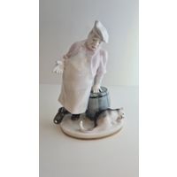 Статуэтка фарфоровая "Повар и кот" ЛФЗ