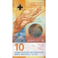 Швейцария 10 франков образца 2016 года UNC p75a