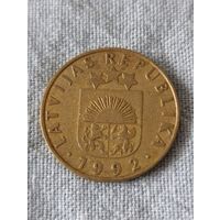 Латвия. 20 сантимов 1992 года. (4)