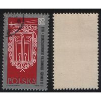 Польша (Mi)PL1906 (IX съезд Демократов) 1969 год 60gr стилистический орел на щитовой входной двери (00) клей (a1-05 ТОРГ/ВАША ЦЕНА