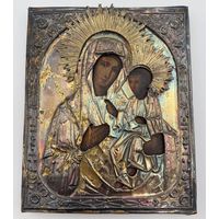 СТАРАЯ ИКОНА БОЖИЕЙ МАТЕРИ СМОЛЕНСКАЯ-ОДИГИТРИЯ, 19 ВЕК!
