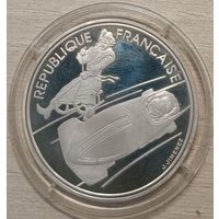 Франция 100 франков 1990 год, "XVI зимние Олимпийские Игры, Альбервиль 1992 - Бобслей"