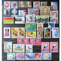 Подбор гашеных марок с конвертов. Польша, США, Австралия.