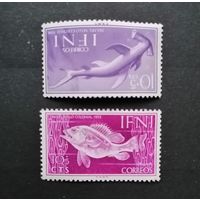 Ифни /Испания / 1953-54-56-57 / Фауна / Морская Фауна / рыбы 2 марки