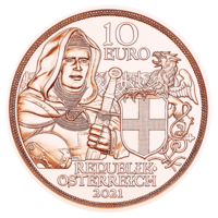 Австрия 10 евро 2020 Братство  5-я монета UNC