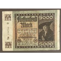 Банкнота 5000 марок 1922 год. Веймарская республика.