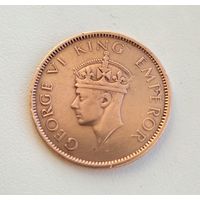 Британская Индия 1/4 анны 1940 Георг 6.