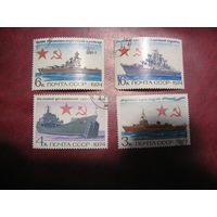 Марка История флота 1974 год СССР