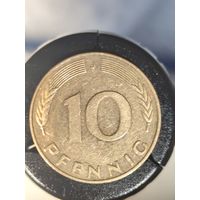 Германия 10 пфеннигов 1991 J          -1-
